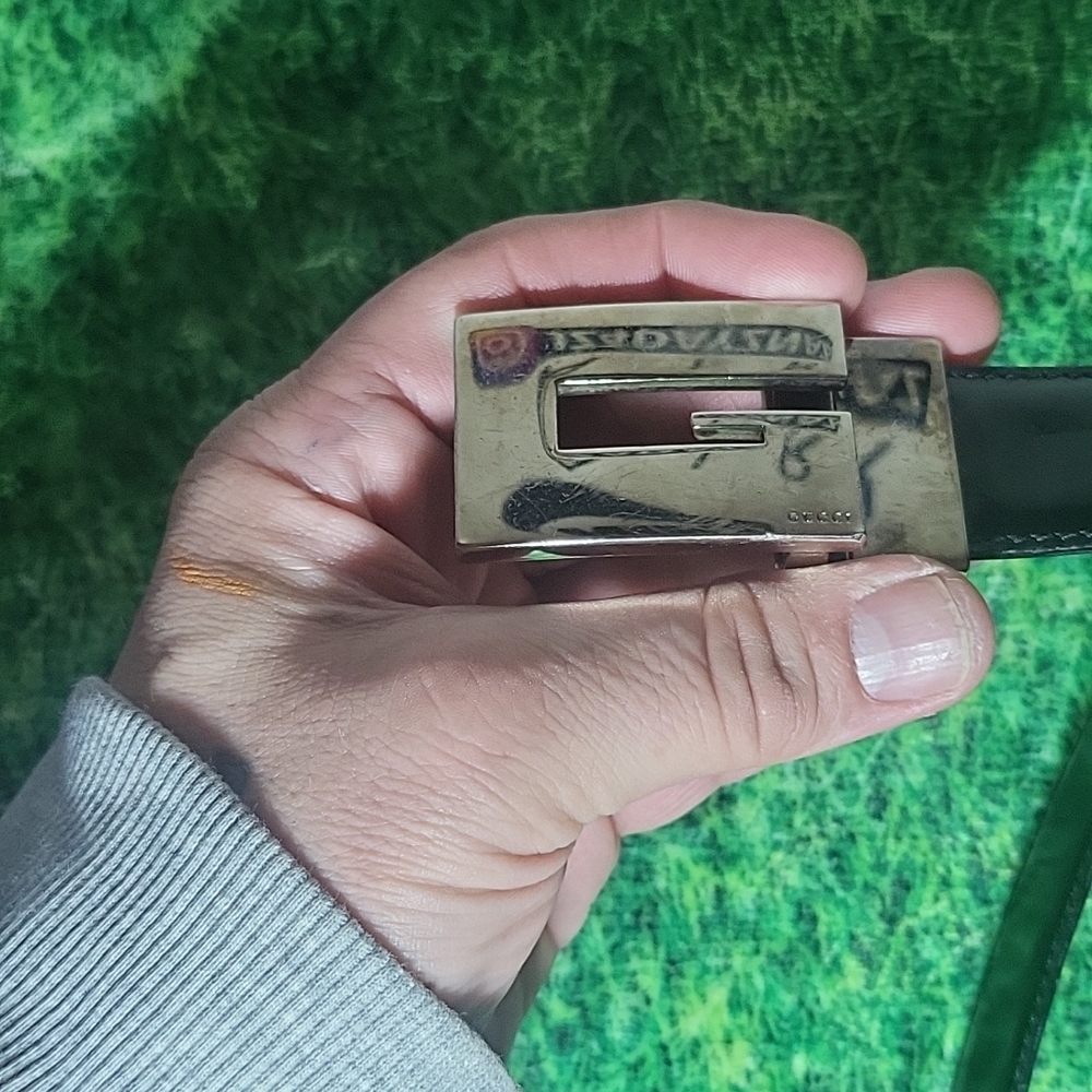 Gucci Dark Brown Leather Belt with Silver Buckle - Picture 7 of 7